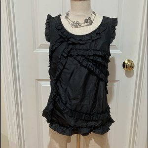 Kenar Silk Top. Black. Size S